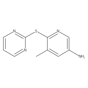 5-Methyl-6-(2-pyrimidinylthio)-3-pyridinamine结构式