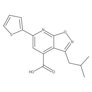 3-Isobutyl-6-(thiophen-2-yl)isoxazolo[5,4-b]pyridine-4-carboxylic acid Structure