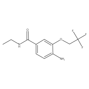 4-amino-N-ethyl-3-(2,2,2-trifluoroethoxy)benzamide Structure