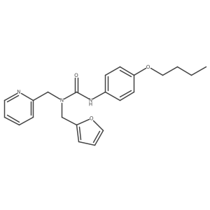 3-(4-Butoxyphenyl)-1-(furan-2-ylmethyl)-1-(pyridin-2-ylmethyl)urea结构式