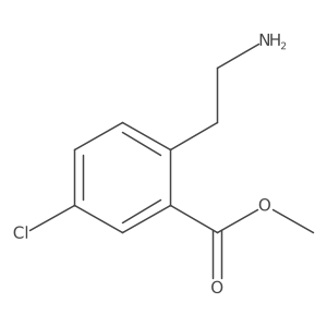 Methyl 2-(2-aminoethyl)-5-chlorobenzoate结构式