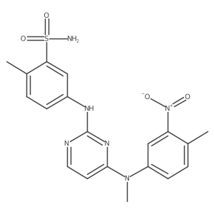 2-Methyl-5-(4-(methyl (4-methyl-3-nitrophenyl)amino)pyrimidin-2-ylamino)benzenesulfonamide结构式
