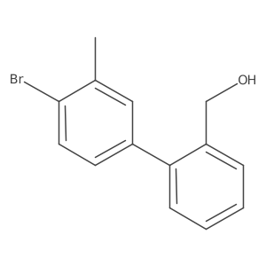 (4'-Bromo-3'-methyl-2-biphenylyl)methanol Structure