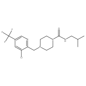 4-(3-Chloro-5-trifluoromethyl-pyridin-2-ylmethyl)-piperazine-1-carboxylic acid isobutyl-amide Structure
