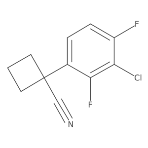 1-(3-Chloro-2,4-difluorophenyl)cyclobutane-1-carbonitrile Structure