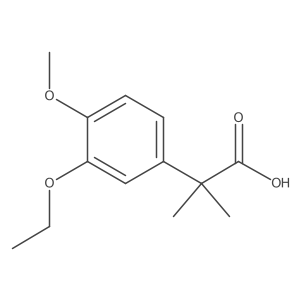 2-(3-Ethoxy-4-methoxyphenyl)-2-methylpropanoic acid Structure