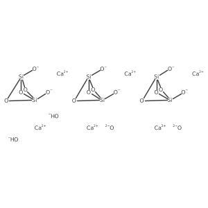 Hexacalcium;1,3-dioxido-2,4,5-trioxa-1,3-disilabicyclo[1.1.1]pentane;oxygen(2-);dihydroxide Structure