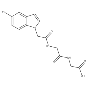N-[(5-chloro-1H-indol-1-yl)acetyl]glycylglycine结构式