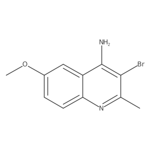 4-Amino-3-bromo-6-methoxy-2-methylquinoline结构式