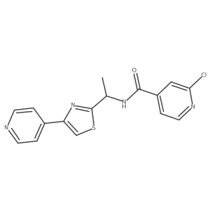 2-chloro-N-{1-[4-(pyridin-4-yl)-1,3-thiazol-2-yl]ethyl}pyridine-4-carboxamide Structure