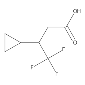3-Cyclopropyl-4,4,4-trifluorobutanoic acid结构式
