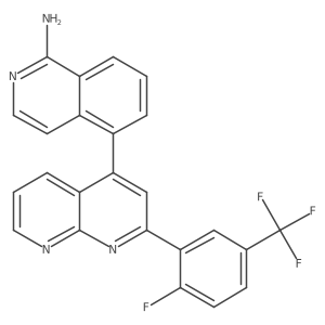 5-[2-[2-Fluoro-5-(trifluoromethyl)phenyl]-1,8-naphthyridin-4-yl]isoquinolin-1-amine Structure
