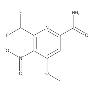 2-(Difluoromethyl)-4-methoxy-3-nitropyridine-6-carboxamide结构式