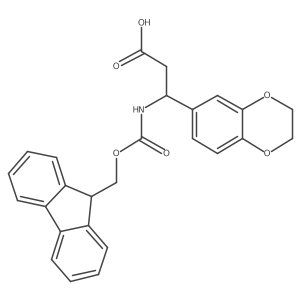 (3S)-3-(2,3-dihydro-1,4-benzodioxin-6-yl)-3-({[(9H-fluoren-9-yl)methoxy]carbonyl}amino)propanoic acid结构式