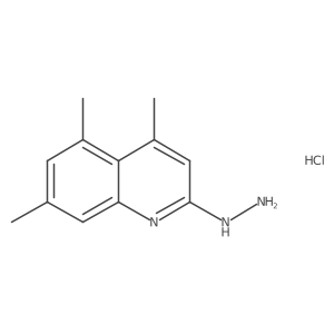 2-Hydrazino-4,5,7-trimethylquinoline hydrochloride Structure