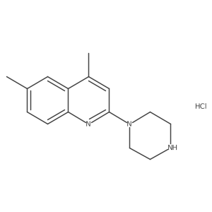 4,6-Dimethyl-2-(piperazin-1-yl)quinoline hydrochloride结构式