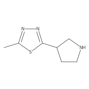 2-methyl-5-pyrrolidin-3-yl-1,3,4-thiadiazole Structure