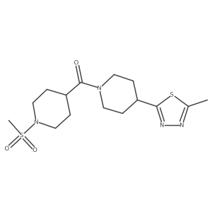(4-(5-Methyl-1,3,4-thiadiazol-2-yl)piperidin-1-yl)(1-(methylsulfonyl)piperidin-4-yl)methanone结构式