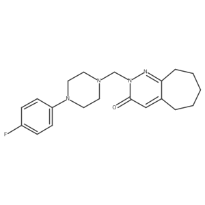 2-{[4-(4-fluorophenyl)piperazin-1-yl]methyl}-2,5,6,7,8,9-hexahydro-3H-cyclohepta[c]pyridazin-3-one结构式