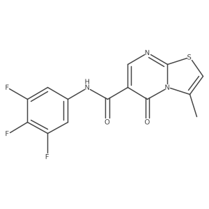 3-methyl-5-oxo-N-(3,4,5-trifluorophenyl)-5H-[1,3]thiazolo[3,2-a]pyrimidine-6-carboxamide Structure