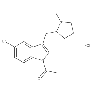(R)-1-(5-broMo-3-((1-Methylpyrrolidin-2-yl)Methyl)-1H-indol-1-yl)ethanone (Hydrochloride)结构式