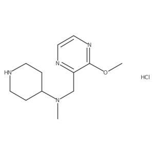 N-((3-methoxypyrazin-2-yl)methyl)-N-methylpiperidin-4-amine hydrochloride结构式