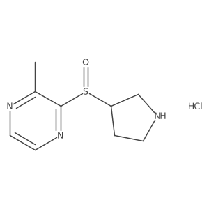 2-methyl-3-[(S)-[(3R)-pyrrolidin-3-yl]sulfinyl]pyrazine;hydrochloride结构式