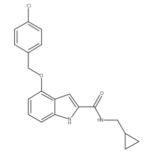 4-((4-chlorobenzyl)oxy)-N-(cyclopropylmethyl)-1H-indole-2-carboxamide Structure