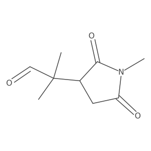 2-Methyl-2-(1-methyl-2,5-dioxopyrrolidin-3-yl)propanal Structure