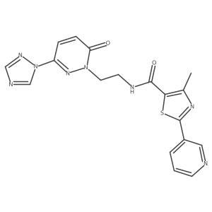 4-methyl-N-(2-(6-oxo-3-(1H-1,2,4-triazol-1-yl)pyridazin-1(6H)-yl)ethyl)-2-(pyridin-3-yl)thiazole-5-carboxamide Structure