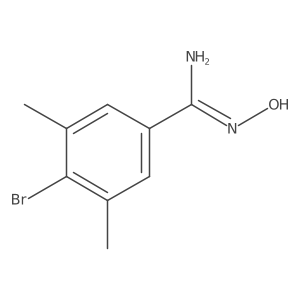 4-Bromo-N'-hydroxy-3,5-dimethylbenzene-1-carboximidamide结构式