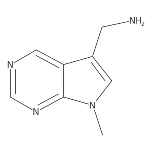 {7-Methyl-7H-pyrrolo[2,3-d]pyrimidin-5-yl}methanamine结构式
