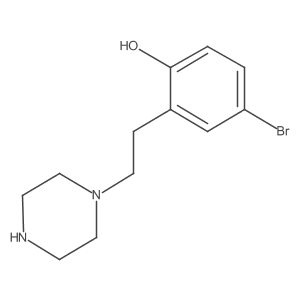 4-Bromo-2-[2-(piperazin-1-yl)ethyl]phenol Structure