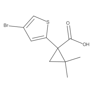 1-(4-Bromothiophen-2-yl)-2,2-dimethylcyclopropane-1-carboxylic acid Structure