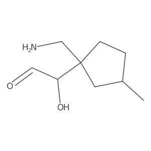 2-[1-(Aminomethyl)-3-methylcyclopentyl]-2-hydroxyacetaldehyde结构式