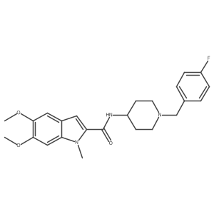 N-[1-(4-fluorobenzyl)piperidin-4-yl]-5,6-dimethoxy-1-methyl-1H-indole-2-carboxamide Structure