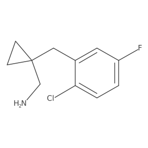 {1-[(2-Chloro-5-fluorophenyl)methyl]cyclopropyl}methanamine Structure