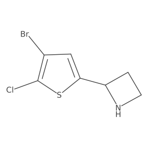 2-(4-Bromo-5-chlorothiophen-2-yl)azetidine结构式