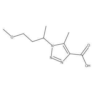1-(4-methoxybutan-2-yl)-5-methyl-1H-1,2,3-triazole-4-carboxylic acid结构式