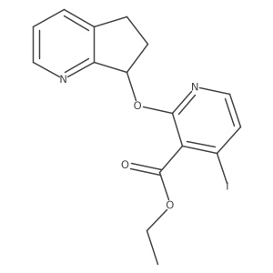 ethyl 2-(6,7-dihydro-5H-cyclopenta[b]pyridin-7-yloxy)-4-iodopyridine-3-carboxylate Structure