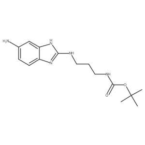 tert-Butyl (3-((6-amino-1H-benzo[d]imidazol-2-yl)amino)propyl)carbamate Structure