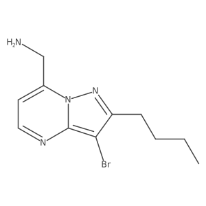 {3-Bromo-2-butylpyrazolo[1,5-a]pyrimidin-7-yl}methanamine Structure