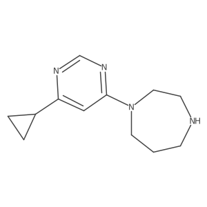 1-(6-Cyclopropylpyrimidin-4-yl)-1,4-diazepane结构式