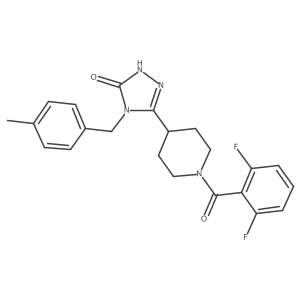5-[1-(2,6-difluorobenzoyl)piperidin-4-yl]-4-(4-methylbenzyl)-2,4-dihydro-3H-1,2,4-triazol-3-one Structure