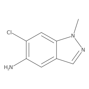 6-Chloro-1-methyl-1H-indazol-5-amine结构式