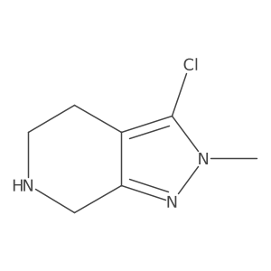 3-Chloro-2-methyl-4,5,6,7-tetrahydro-2H-pyrazolo[3,4-c]pyridine结构式