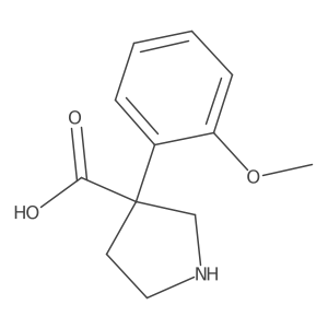 3-(2-Methoxyphenyl)pyrrolidine-3-carboxylic acid结构式