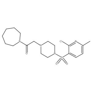 1-(Azepan-1-yl)-2-{4-[(2-chloro-6-methylpyridin-3-yl)sulfonyl]piperazin-1-yl}ethan-1-one结构式