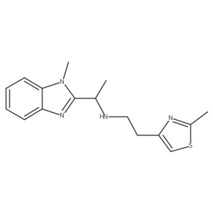 [2-(2-methyl-1,3-thiazol-4-yl)ethyl][1-(1-methyl-1H-1,3-benzodiazol-2-yl)ethyl]amine Structure