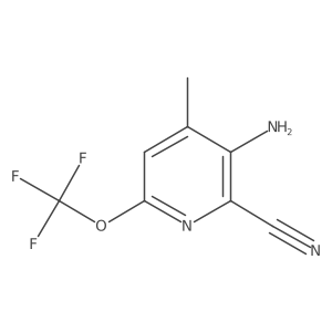 3-Amino-2-cyano-4-methyl-6-(trifluoromethoxy)pyridine结构式